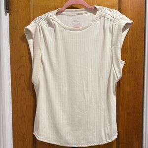 Nine West Cream Sleeveless Blouse